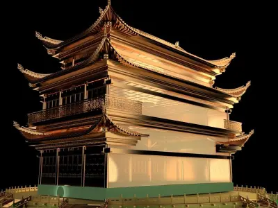 Chinese ancient house 3D model