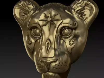 lion indian pendant 3D print model