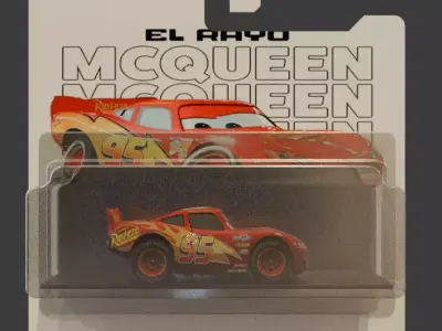 lightning mcqueen toy blister card 3d model 3D model