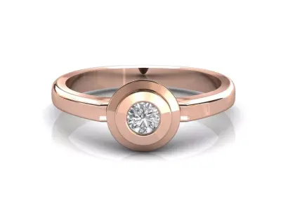 STL 3DM Print Ready Women Diamond Ring Lightweight Printable  3D print model 74