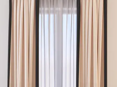Set 30 Curtains 3D model