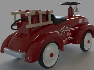 Ride On Firetruck Toy 3D model