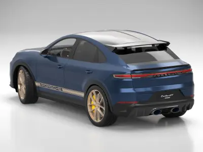 Porsche Cayenne Turbo GT 2024 - Blue Metallic 3D model