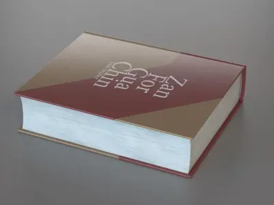 Closed hardcover book 3D model