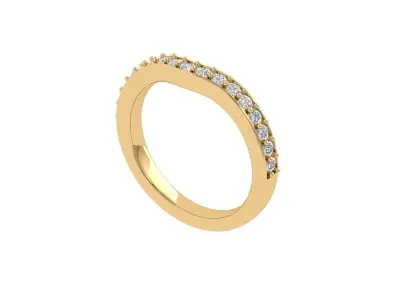 Wedding Ring  3D print model 16
