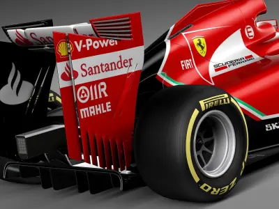 Formula 1 Ferrari 2014 3D model