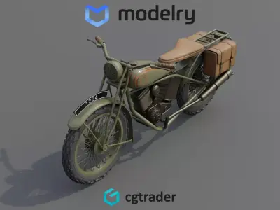 Dual Sport Motorcycle 3D model