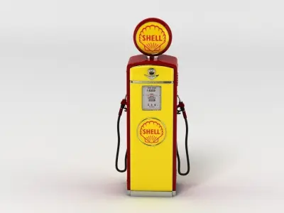 Shell Gas Pump 3D model