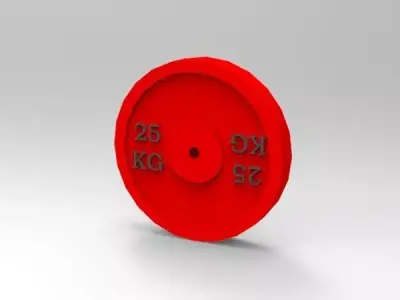 Bumper Plate 25 Kg 3D print model