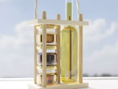 Honey And Oil Souvenir Low-poly 3D model