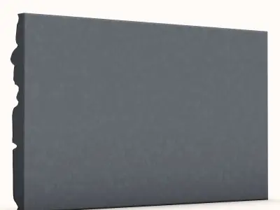 Fractured Basalt Rock Wall 3D model