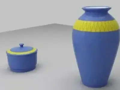 Pottery vase and jar Free 3D model