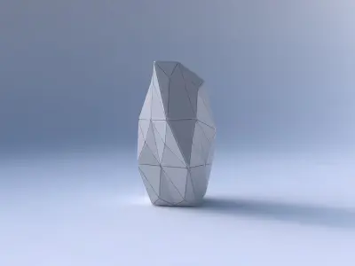 Vase twisted arc quadratic with triangle plates 3D print model
