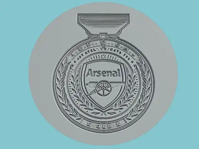 Arsenal FC Medallion Football 3D print model