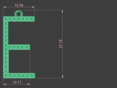 Diamond Letter E Pendant Initials Gold Silver Luxury Jewelry 3D print model