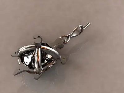 Turtle pendant 36 3D print model