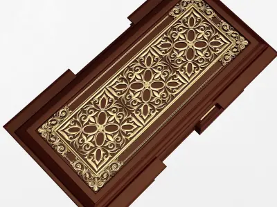 Chest 02 Red Low-poly 3D model