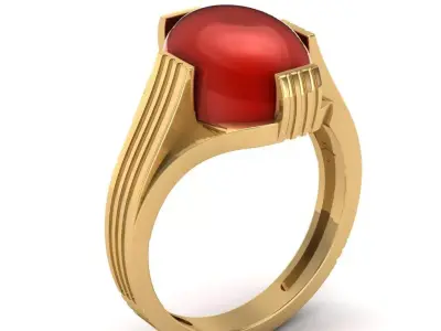 woman ring 3D print model 16