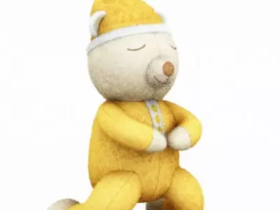 Kids Sleepy Time Bear 3D model