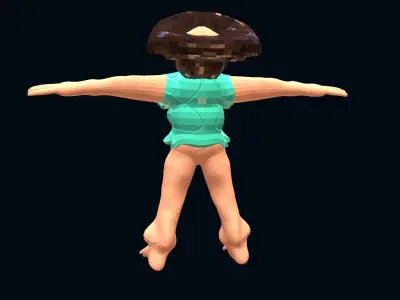 Low-Poly Character Style Dogman Low-poly 3D model