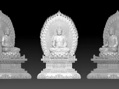 Amitabha Buddha  3D print model