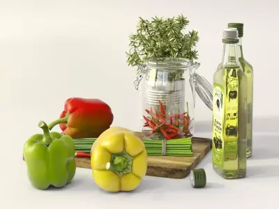 set for the kitchen4 3D model