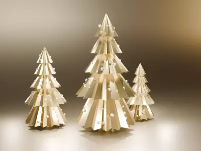 Abstract Christmas Tree Geometric Bold 3D model