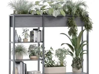 interior plant and decoration partition set 341 3D model purchase