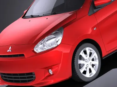 Mitsubishi Mirage 2015 VRAY 3D model