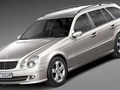 Mercedes-Benz E-Class W211 Estate 2002-2009 3D model