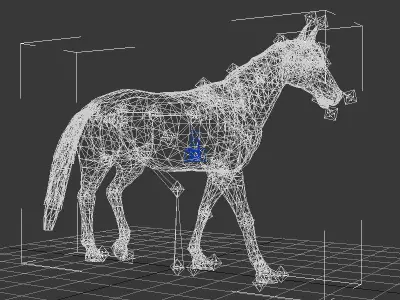 horse walk 3D model