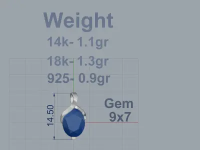 Pendant Twisted  3D print model