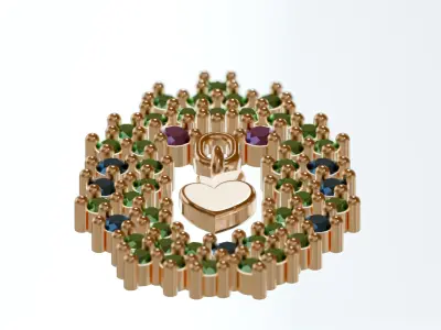 ASYMMETRIC STONE PENDANT 3D print model