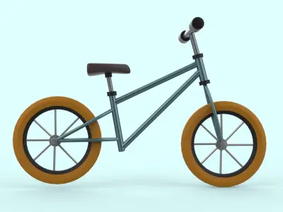 bicycle Low-poly 3D model 7