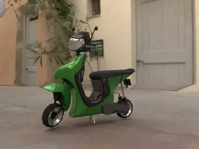 Cartoon Scooter  Low-poly 3D model