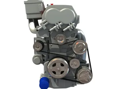 Generic Car Engine 3D model