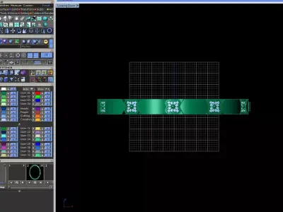 Simple bracelet with jeweled flowers 3D print model