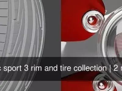 Classic sport 3 rim and tire collection 3D Model Pack