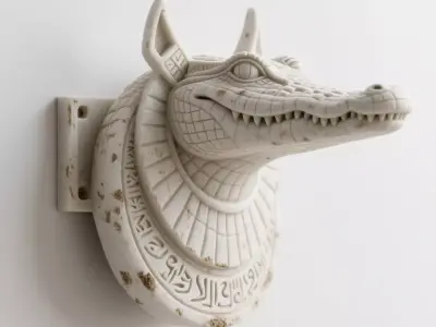 alligator 3D print model