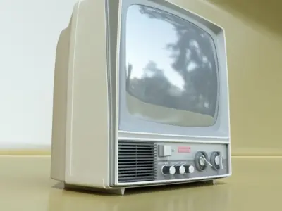 Retro TV High res 3D model