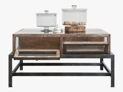 Flamant coffee table baden 90x90cm 3D model