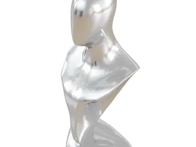 Metal bust of mannequin for shop 127 3D model