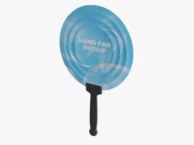 Hand Plastic Fan Low-poly 3D model