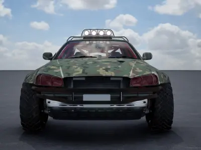 Nissan R34 Camo 3D model