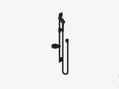 Shower - Rail - Luxury - Vibrant Low-poly 3D model