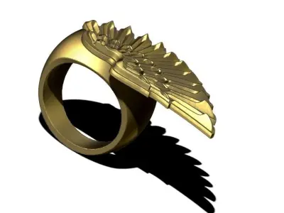 Wing Jewel Ring 3D print model