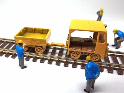 N Scale Speeder and Wagons 3D print model