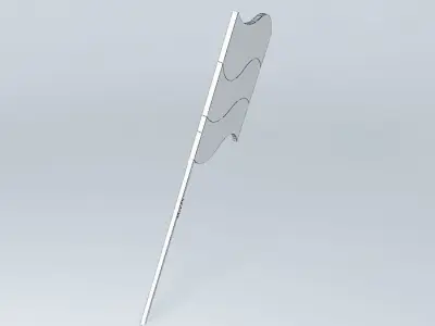 Yemen flag Free 3D model