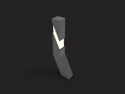 Luxury Lighted Bollard 2 3D model