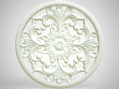 Engraving  no5 Low-poly 3D model